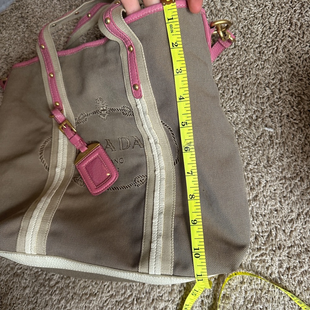 Prada Pink and Tan Tote Bag - Picture 11 of 11